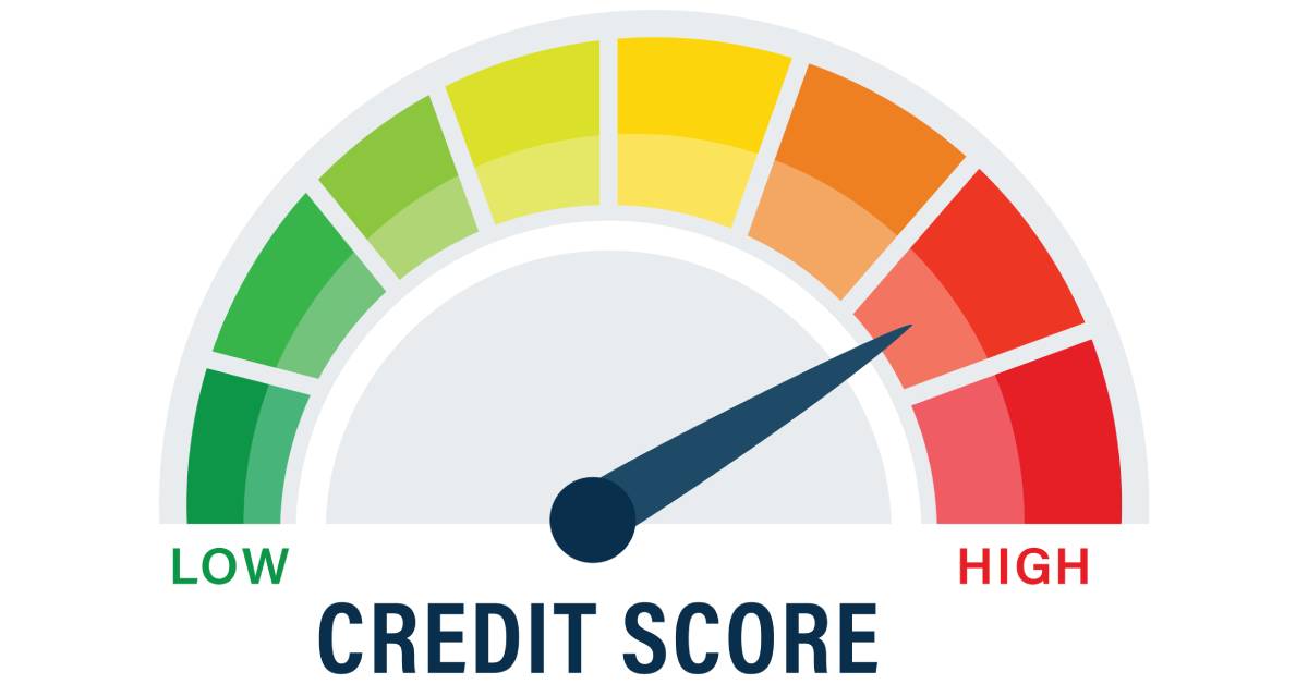 A meter that has colors with one side that is low, one side that is high, and the meter stick on the high side of the meter.