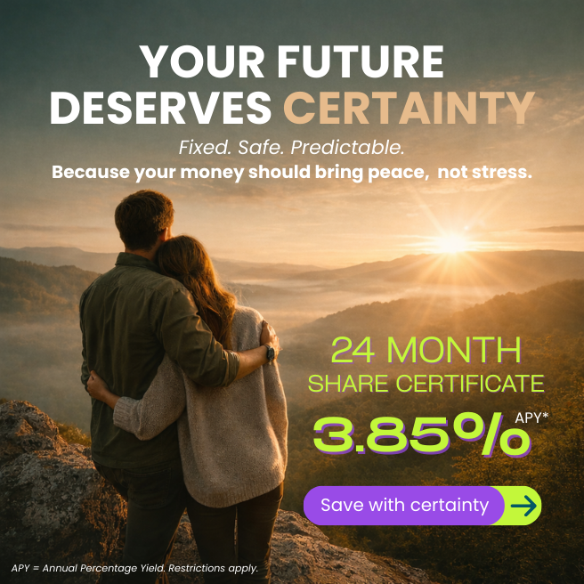 Your future deserves certainty click to learn more about our 24 month cd