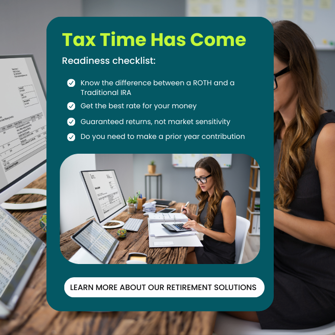 Tax time has come click to learn more about retirement solutions 