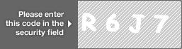captcha code for visual authentication  letter R number 6 letter J number 7
