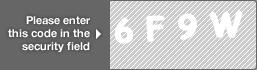 captcha code for visual authentication  number 6 letter F number 9 letter W