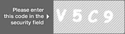 captcha code for visual authentication  letter V number 5 letter C number 9