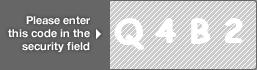 captcha code for visual authentication  letter Q number 4 letter B number 2