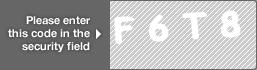 captcha code for visual authentication  letter F number 6 letter T number 8